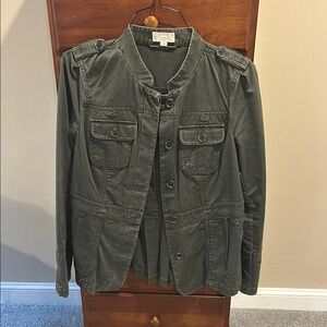 LOFT Women's Green Military Jacket